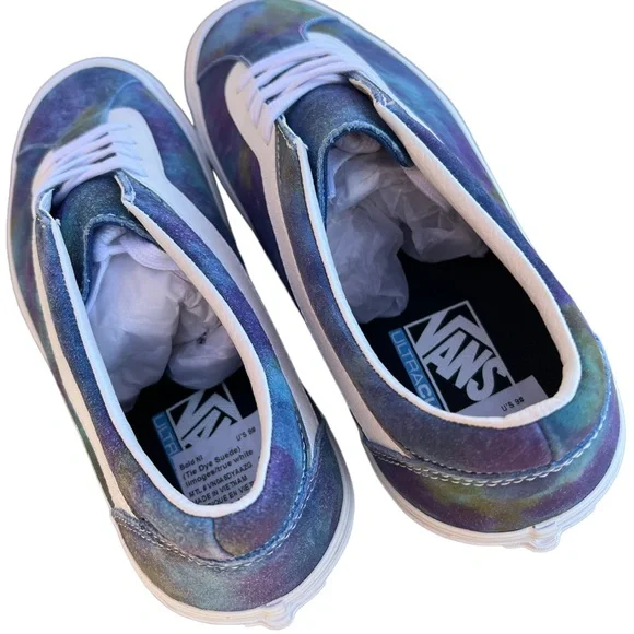 VANS bold ni tie dye suede sneakers NWT sz mens 9 sz woman’s 10.5!! - Picture 3 of 15